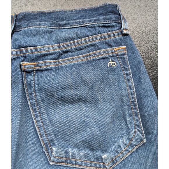 Rag & Bone Women Short Denim Distressed Cuffed Low Rise Color Woodstock Size 23 - Picture 7 of 11